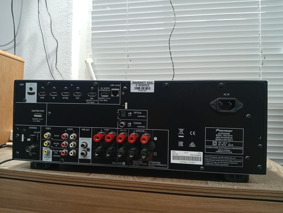 5.2 канален ресивър PIONEER VSX-529K Lan HDMI