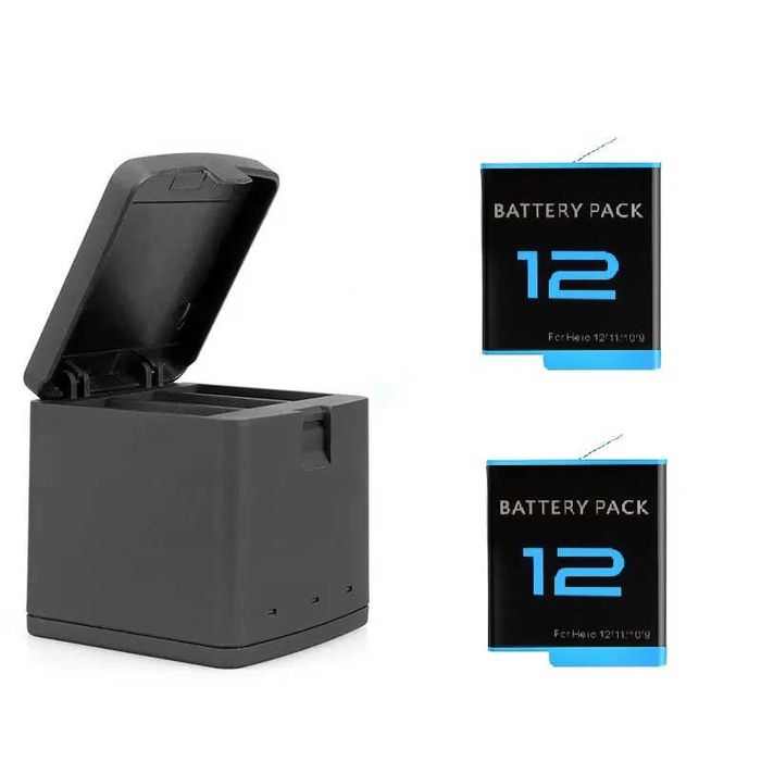 Комплект GoPro HERO 12 Black + Крепления + Батарейки и зарядка