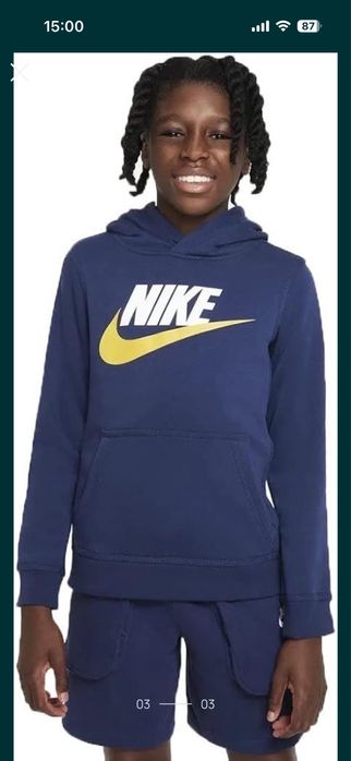 Nike  суитшърт с качулка 147-158см