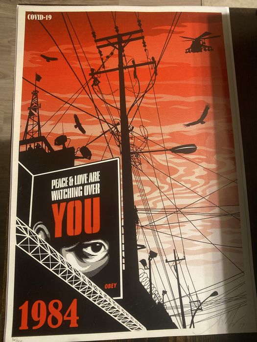 Its a Big Brother city (2007) American street Artist Shepard Fairey its in a pretty good shape its going for 12000€ in good shape