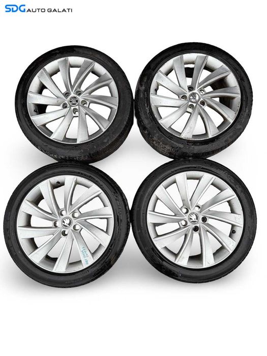 Set 4 Jante Janta Roata Roti Aliaj 235 45 18 R18 Distanta Prezon 5x112 CB 57.1 Audi A3 8P 2004 - 2013 (6Jx18 H2 ET 44 3V0601025L HL-4944-1) [JNT0011]