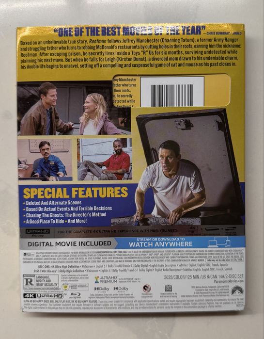 Roofman 4K Ultra HD + Blu-ray + Digital Code (Sigilat)