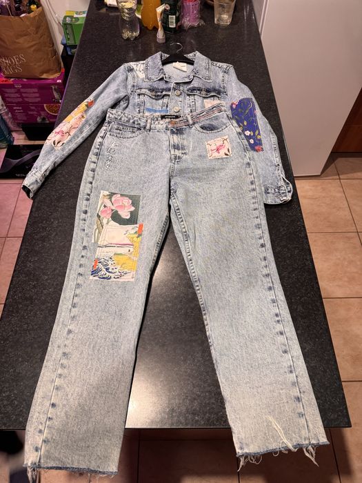 Desigual - Set Patchwork - Geaca de blugi si Jeans