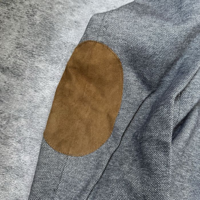 Sacou Massimo Dutti Extrafine Cotton gri elegant cotiere maro  marimea 54