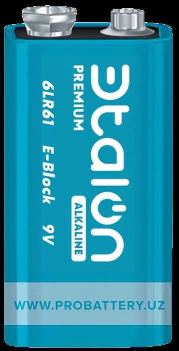 Батарейки Крона ЭTALON Alkaline PREMIUM 6LR61 (9V) 1*BL