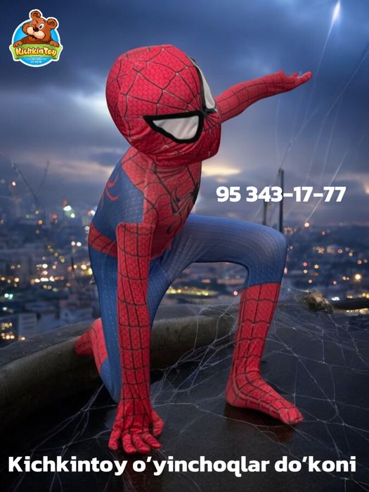 Человек паук костюм 100,110,см O’rgimchak odam formasi Pauk Chelovek