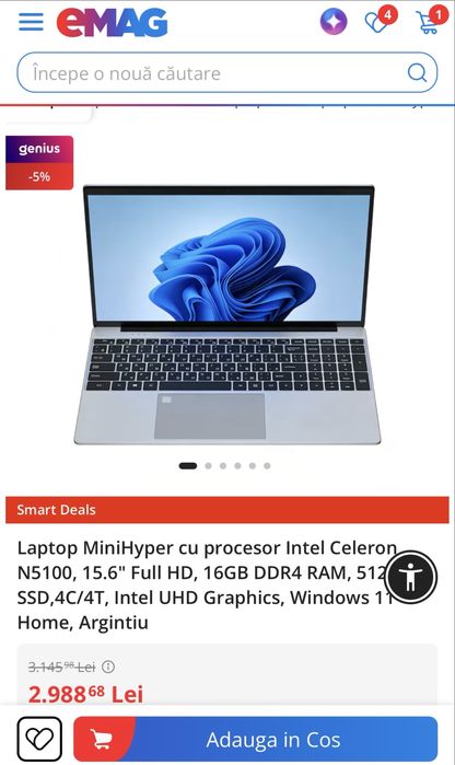 Laptop nou sigilat perfect pentru office si altele