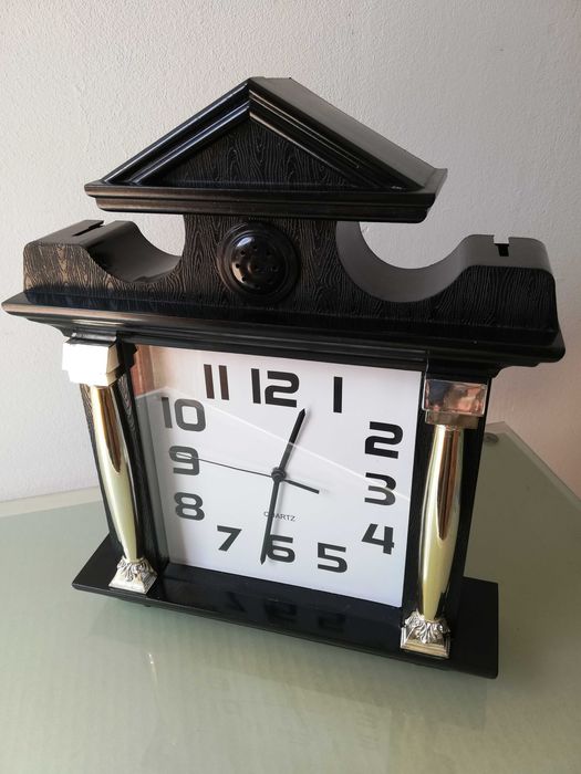 Ceas de perete radio controlat AMS, de EXTERIOR, dimensiuni 29X7X34 cm