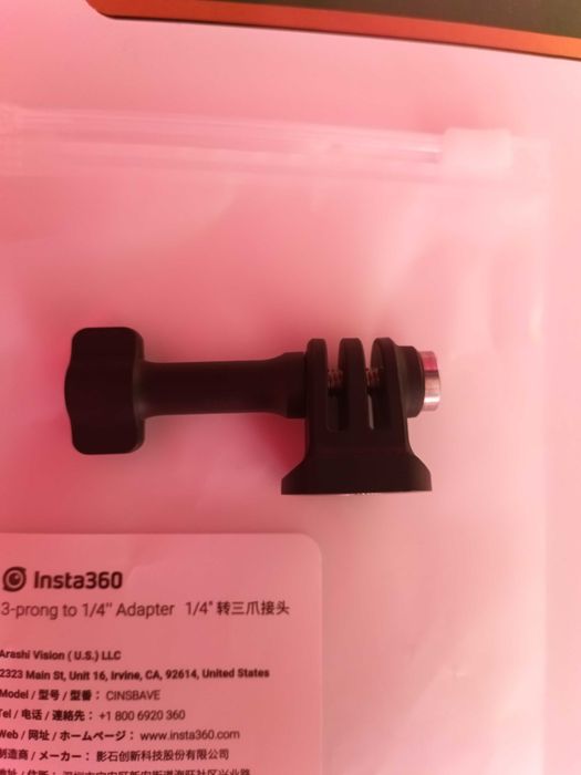 Intsta360, 3-prong to 1/4'' Adapter
