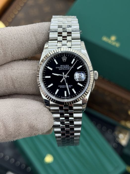 Rolex Date-Just 36mm Black Dial Cal 3235