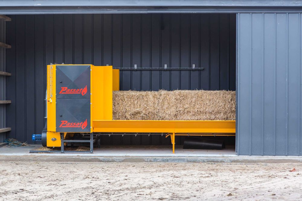 Centrala Termica pe baloti de paie pt sera, ferma pui, uscator cereale