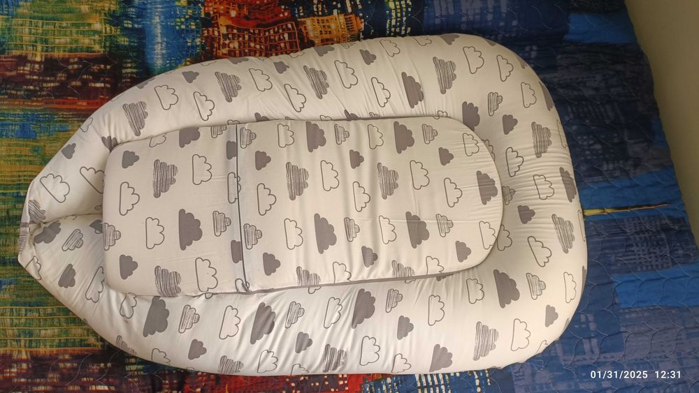 Гнездо за бебе от мемори пяна 45х70 х10