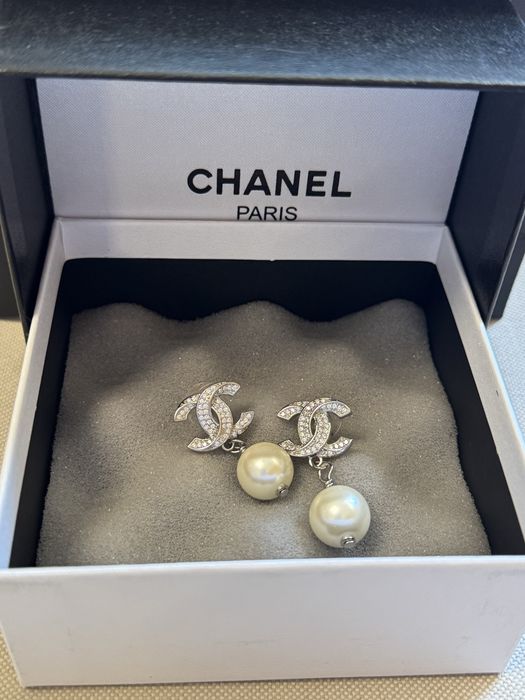 Обеци с перли “Chanel”