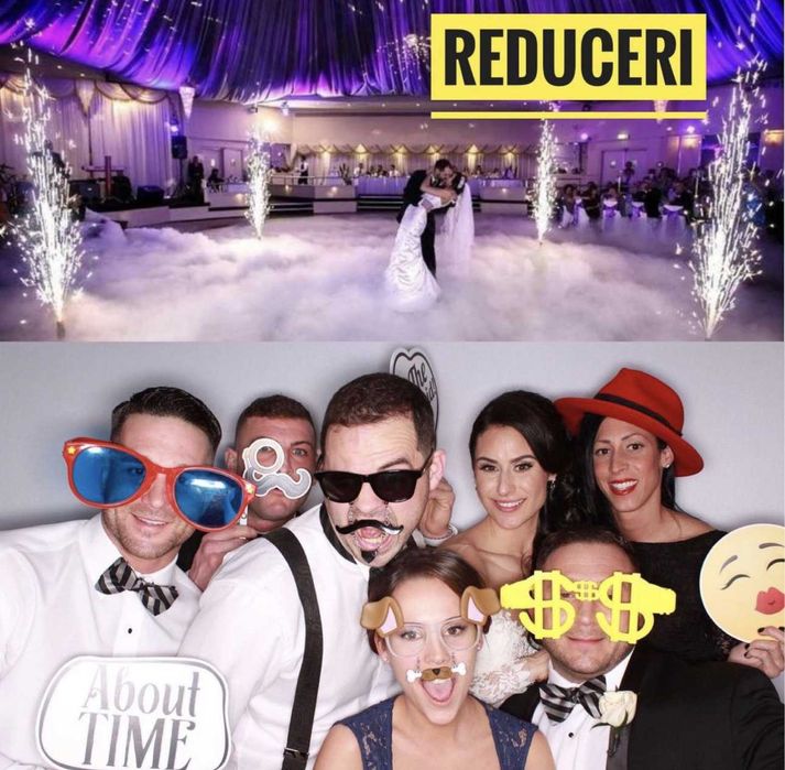 Porumbei Albi Nunta / Cabina Foto 360 / Fum greu gheata carbonica vals