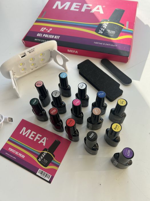 Set oja semipermanenta 14 oje gel cu lampa UV