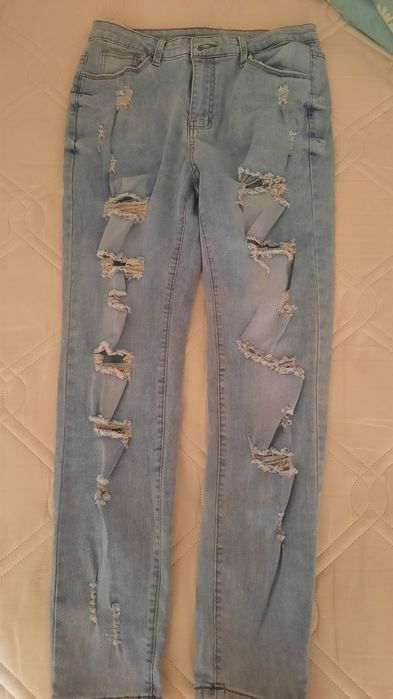 Дамски сини дънки