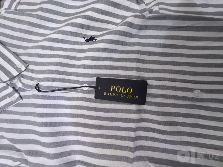 Рубашка мужская Polo Ralph Lauren в полоску, хлопковая премиум Турция