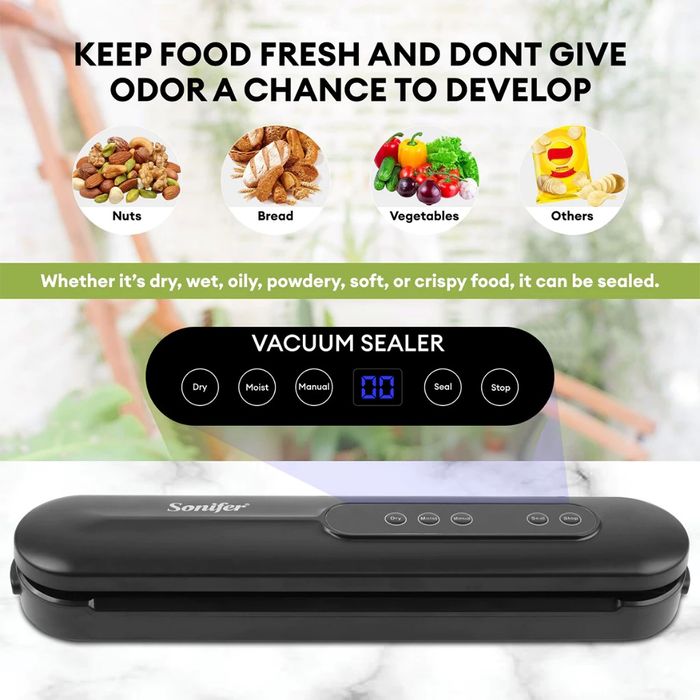 Вакуумный упаковщик, Sonifer SF-1511, в комплекте 10 рифлёных пакетико