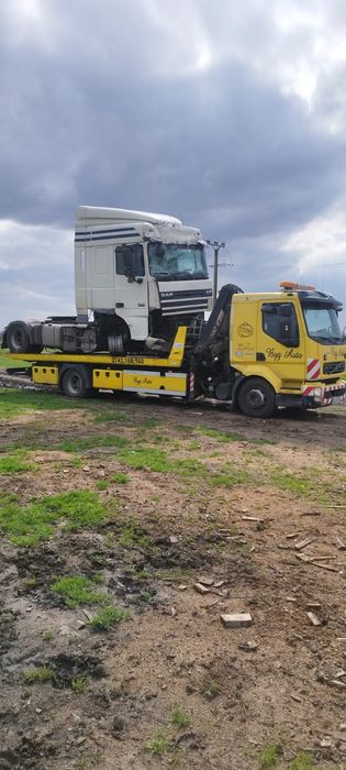 Platforma auto   16 t Macara 4,t platou si furca hidraulic