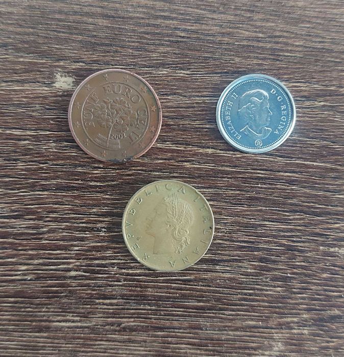 Monede Vechi - Lira de 20 Italiana 1985 si altele