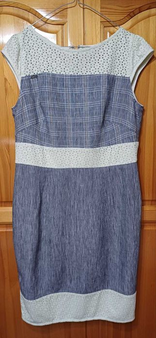 Рокля ЛЕН и рязана Брюкселска Дантела на "Rosi Fashion" !НОВА!