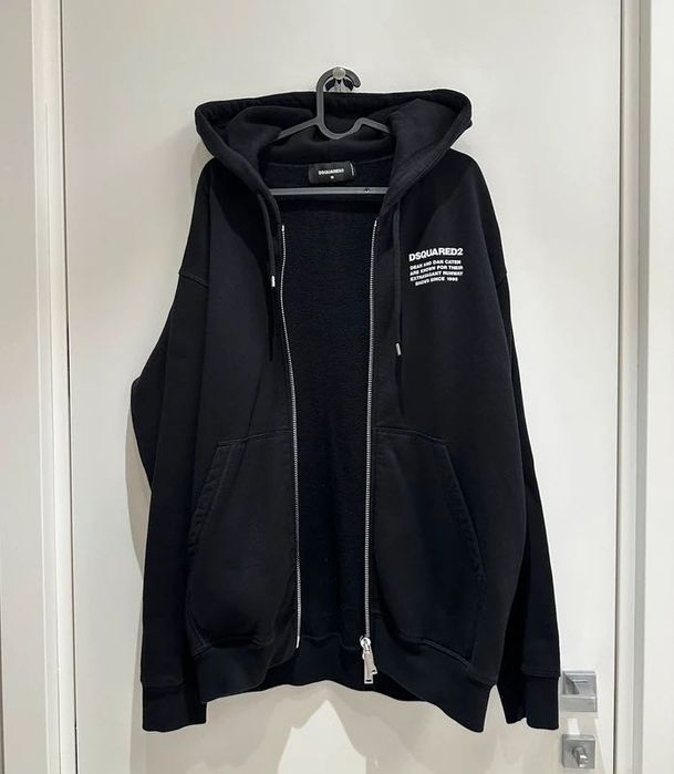 Hanorac Dsquared2, Slogan Zipped Sweatshirt