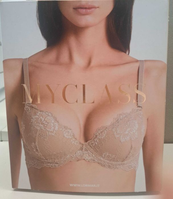 Сутиен Lormar Prestige от красива дантела и Push Up ефект, черен, размер 75B
