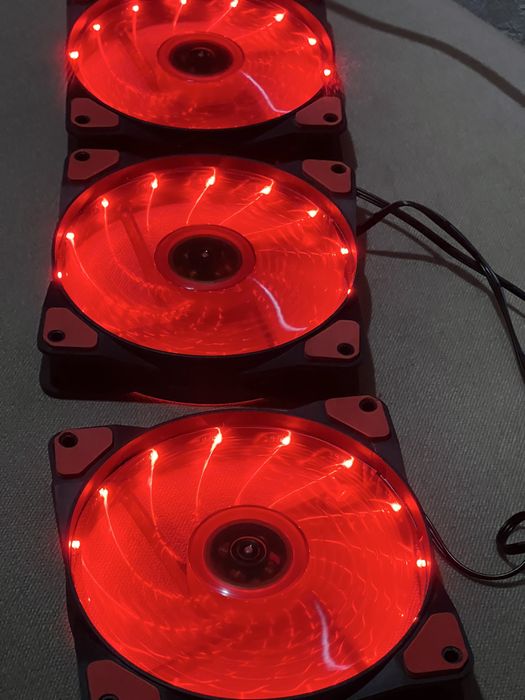 Комплект кулеров 3 шт красные Molex