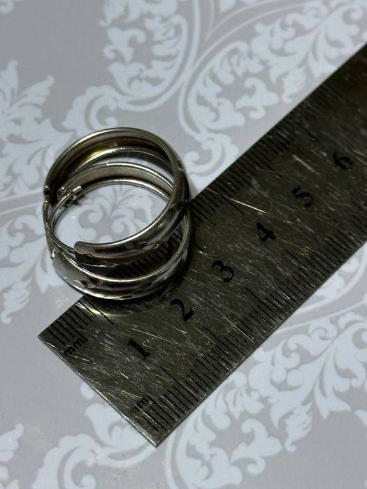 Серьги конго серебро