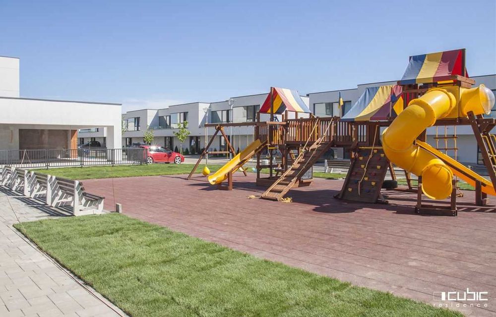 Casă de închiriat 4 camere, 90 mp utili, 2 locuri de parcare, complex inchis Cubic 6 Bragadiru