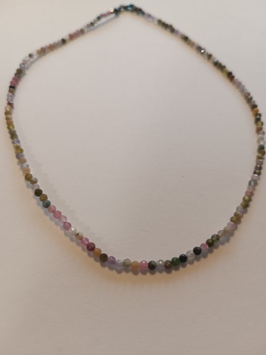 Колие от естествен турмалин 3 мм | Ръчна изработка