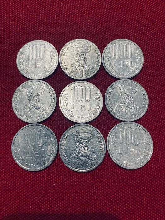 Vând monede de 100 lei, an 1995 cu Mihai Viteazul