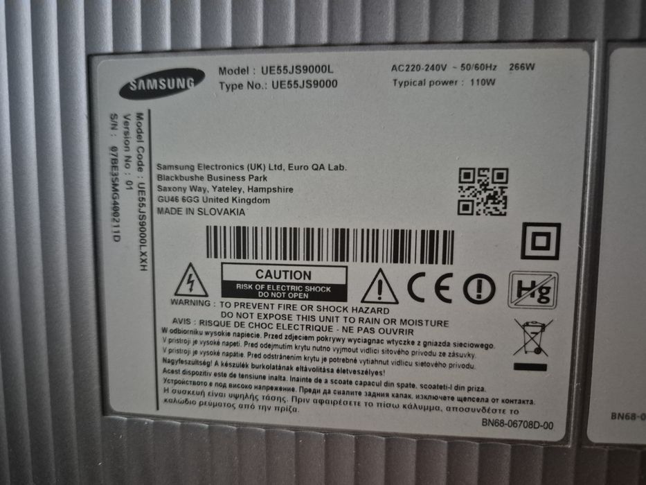 Samsung UE55JS9000L TV