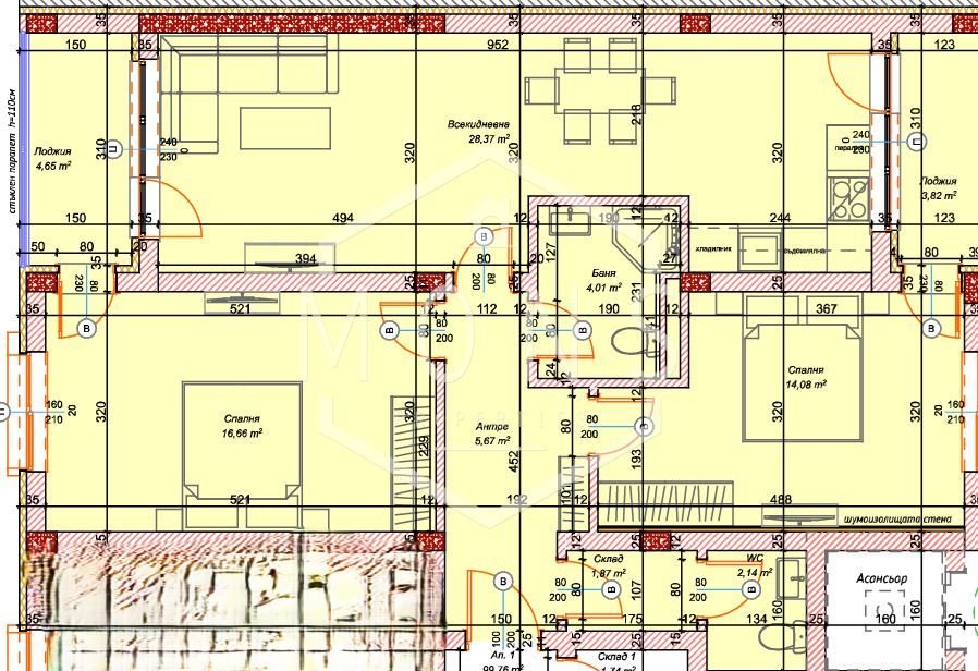 Продава се Тристаен апартамент в Велико Търново, Бузлуджа - 115 кв.м за 1205 €/кв.м - Снимка #1