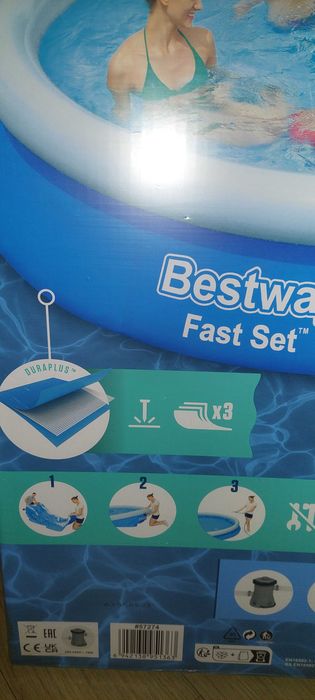 Надуваем басейн Bestway + филтрираща помпа