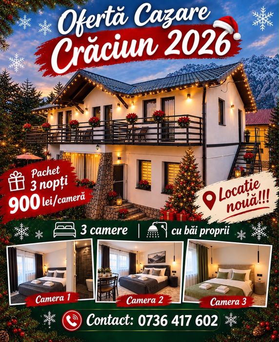 Cazare Busteni/// Pachet Craciun 2026