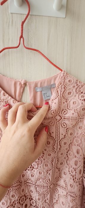 Дантелена Рокля /цвят пудра/