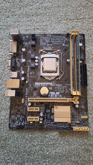 Kit placa de baza ASUS H81M-K 1150 + procesor i3-4160 + 12 GB Ram