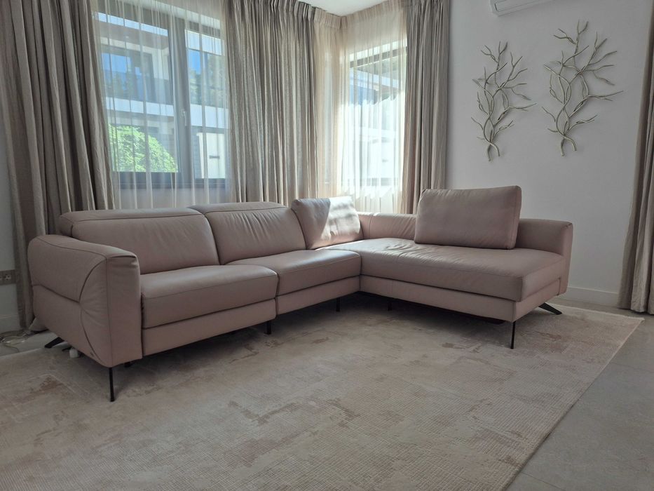 Canapea din piele cu recliner Natuzzi
