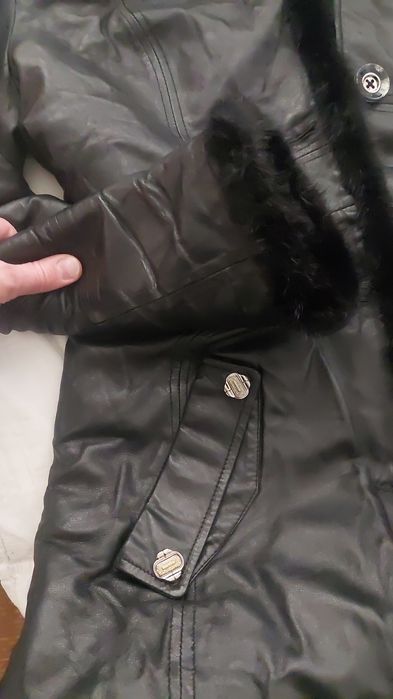 Куртка кожаная женская с мехом
