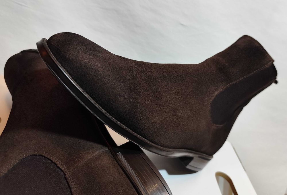Ghete chelsea 43 plain toe suede Doucal's piele naturala moale