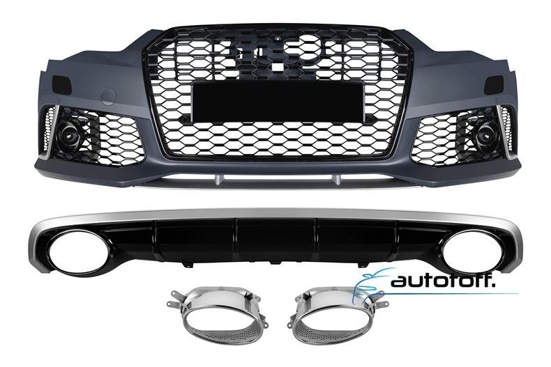 Pachet exterior compatibil Audi A6 C7 Facelift (15-18) model RS6