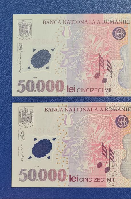 Bancnota 50000 lei 2002 unc bani vechi