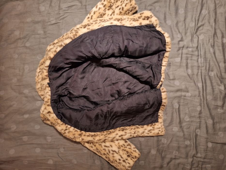 Haină din blană artificială animal print