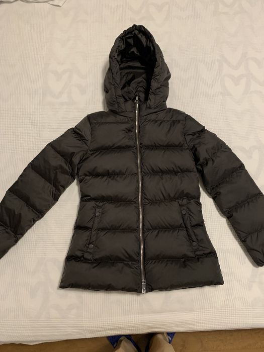Geaca matlasata 100%puf Massimo Dutti gri-Marimea S