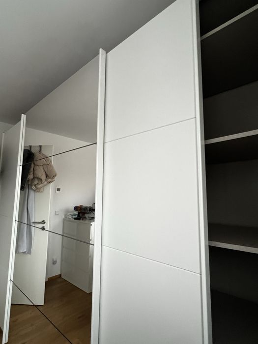 Dressing/Dulap 315/220/60 cm 3 usi culisante alb/oglinda