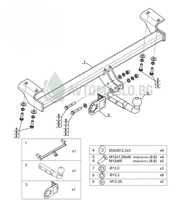 НОВ Теглич за Toyota Rav 4 II 2000-2006 Сертифициран тойота рав 4 2