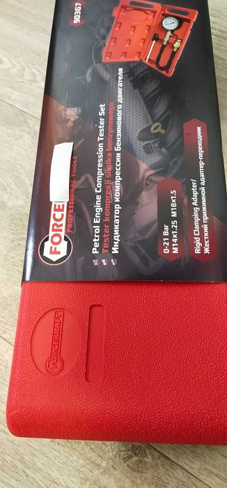 Компрессометр FORCE, Для проверки Компрессии в Цилиндрах Двигателя.ДВС
