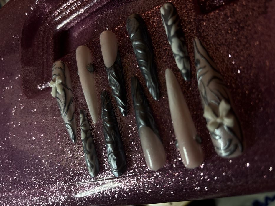 Unghii cu gel press on handmade