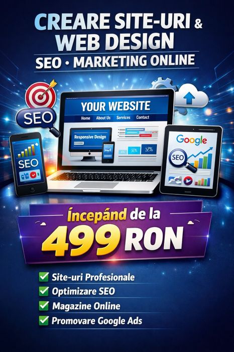 Creare Site Web de la 499ron - Web Design - Digital Marketing